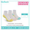 Biofresh | SpongeBob Girl's Antimicrobial Cotton Lite Casual Ankle Socks 3 pairs in 1 pack SBRGCKG2