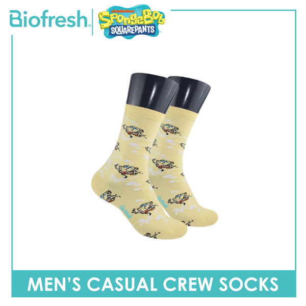Biofresh | SpongeBob Men’s Cotton Light Performance Crew Socks 1 pair SBRMC4401