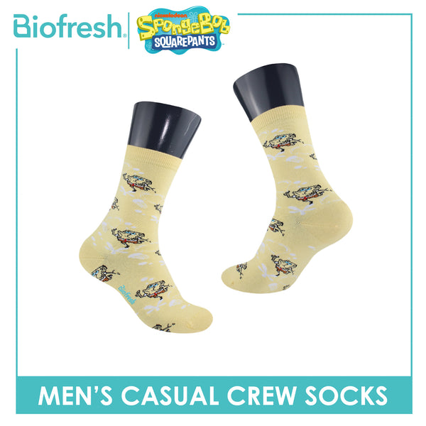 Biofresh | SpongeBob Men’s Cotton Light Performance Crew Socks 1 pair SBRMC4401