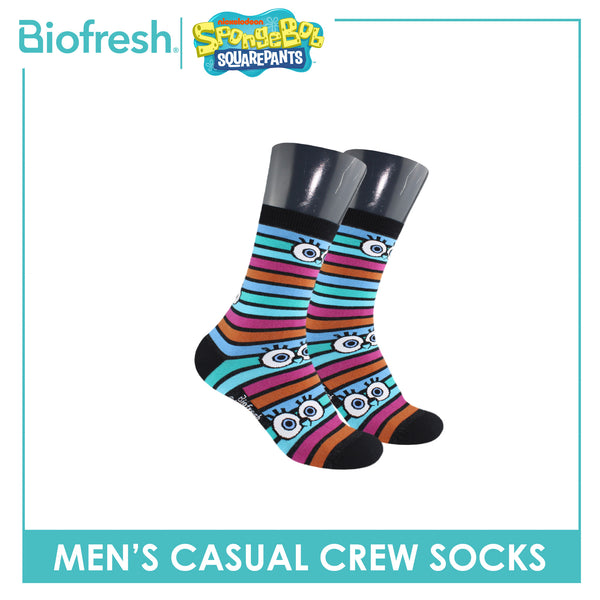 Biofresh | SpongeBob Men’s Cotton Light Performance Crew Socks 1 pair SBRMC4401