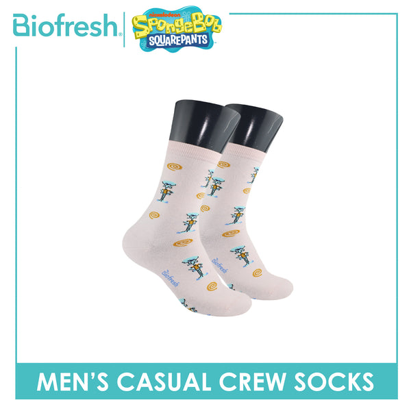 Biofresh | SpongeBob Men’s Cotton Light Performance Crew Socks 1 pair SBRMC4401