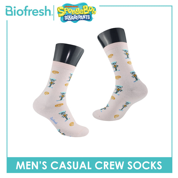 Biofresh | SpongeBob Men’s Cotton Light Performance Crew Socks 1 pair SBRMC4401