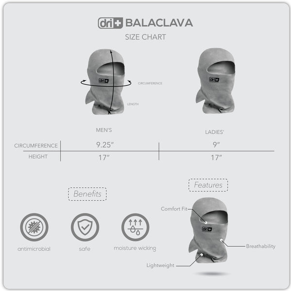 Dri Plus Men's Duripurasu Multifunctional Moisture Wicking Balaclava 1 piece DUMB515