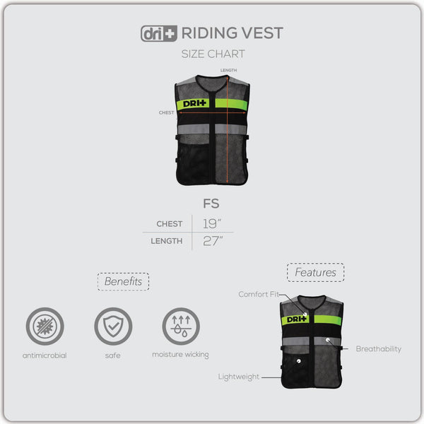 Dri Plus Mesh Riding Vest 1 Piece DUMV1