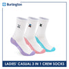Burlington | Bearlington Ladie's Cotton Casual Crew Socks 3 pairs in a pack TBLCKG35