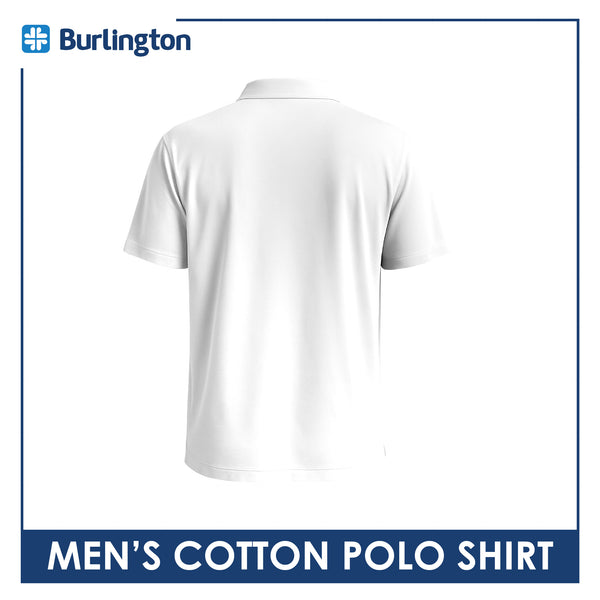 Burlington Men’s Cotton Embroidered Bearlington Collection Polo Shirt 1pc TBMESP2