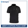 Burlington Men’s Cotton Embroidered Bearlington Collection Polo Shirt 1pc TBMESP5