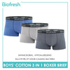 Biofresh Boys' Antimicrobial Cotton Boxer Brief 3 pieces in a pack UCBBG14