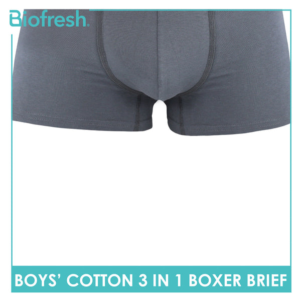 Biofresh Boys' Antimicrobial Cotton Boxer Brief 3 pieces in a pack UCBBG14
