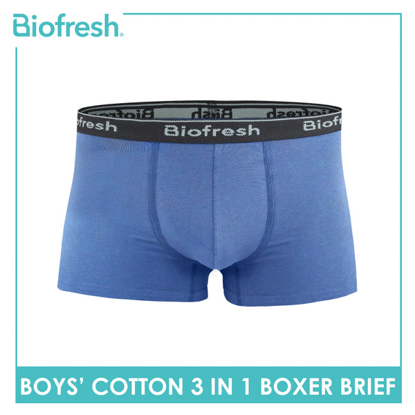 Biofresh Boys' Antimicrobial Cotton Boxer Brief 3 pieces in a pack UCBBG14