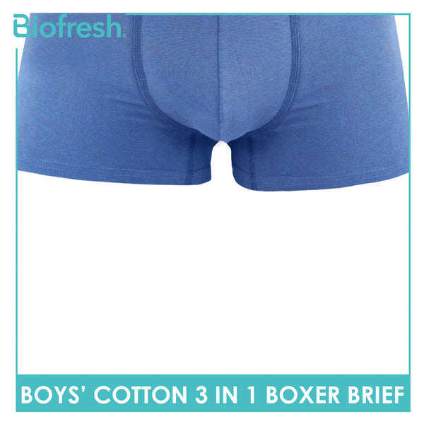 Biofresh Boys' Antimicrobial Cotton Boxer Brief 3 pieces in a pack UCBBG14