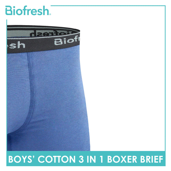 Biofresh Boys' Antimicrobial Cotton Boxer Brief 3 pieces in a pack UCBBG14