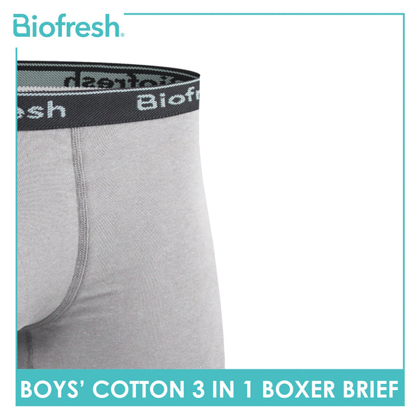 Biofresh Boys' Antimicrobial Cotton Boxer Brief 3 pieces in a pack UCBBG14
