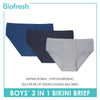 Biofresh Boys' Antimicrobial Cotton Bikini Brief 3 pieces in a pack UCBCG19
