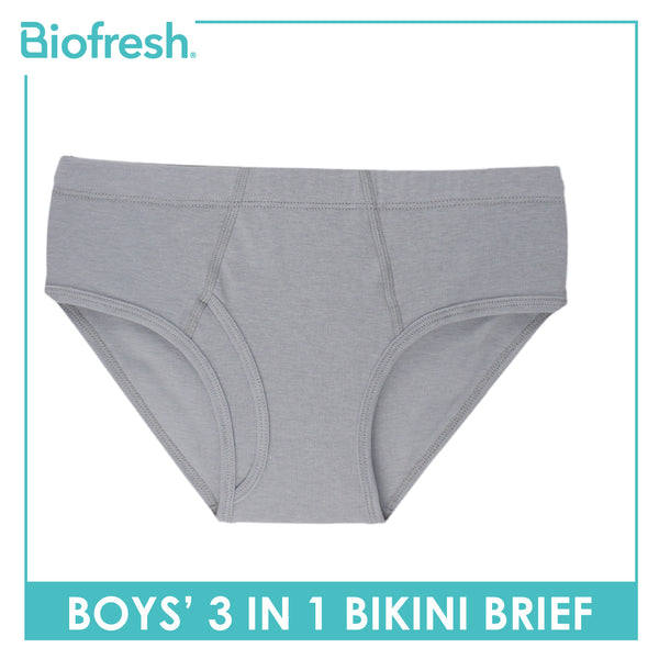Biofresh Boys' Antimicrobial Cotton Bikini Brief 3 pieces in a pack UCBCG19