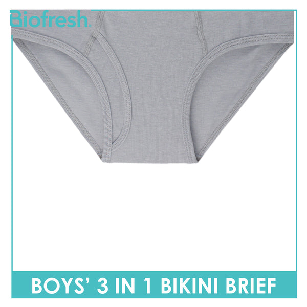 Biofresh Boys' Antimicrobial Cotton Bikini Brief 3 pieces in a pack UCBCG19