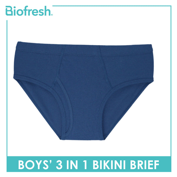 Biofresh Boys' Antimicrobial Cotton Bikini Brief 3 pieces in a pack UCBCG19
