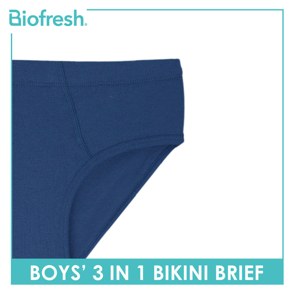 Biofresh Boys' Antimicrobial Cotton Bikini Brief 3 pieces in a pack UCBCG19