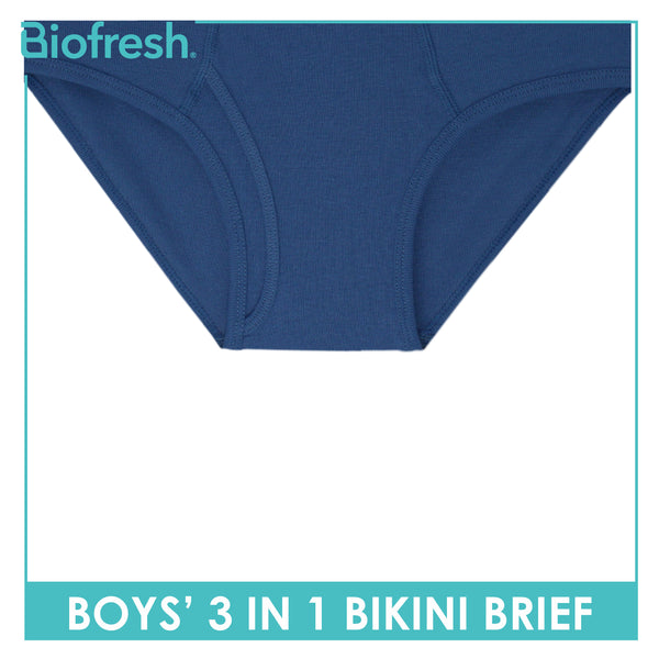 Biofresh Boys' Antimicrobial Cotton Bikini Brief 3 pieces in a pack UCBCG19