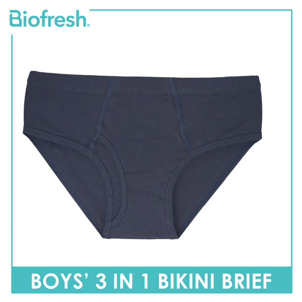Biofresh Boys' Antimicrobial Cotton Bikini Brief 3 pieces in a pack UCBCG19