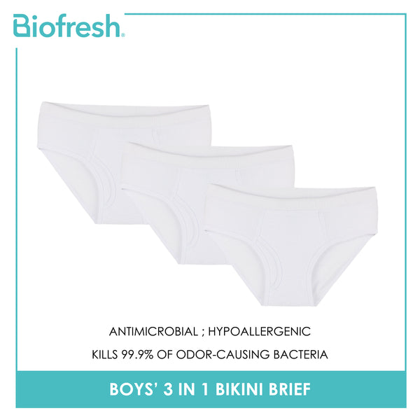 Biofresh Boys' Antimicrobial Cotton Bikini Brief 3 pieces in a pack UCBCG19