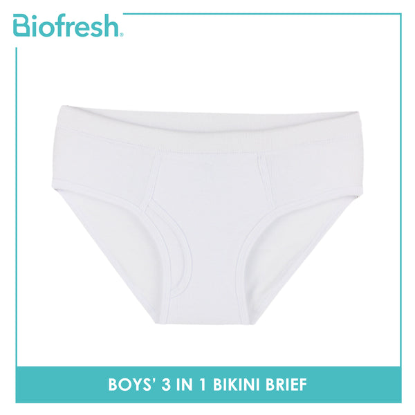 Biofresh Boys' Antimicrobial Cotton Bikini Brief 3 pieces in a pack UCBCG19
