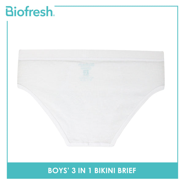 Biofresh Boys' Antimicrobial Cotton Bikini Brief 3 pieces in a pack UCBCG19