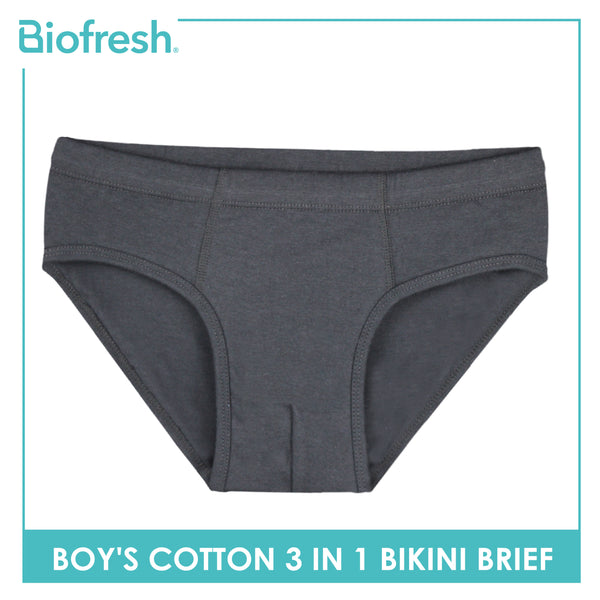 Biofresh Boys' Antimicrobial Cotton Bikini Brief 3 pieces in a pack UCBCG20