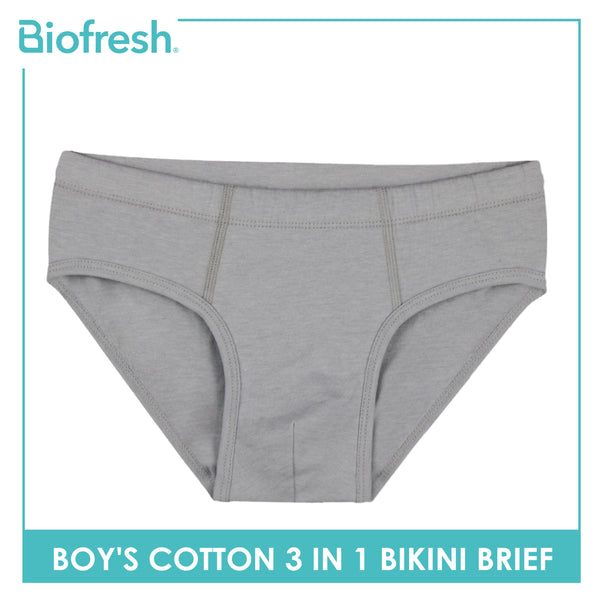 Biofresh Boys' Antimicrobial Cotton Bikini Brief 3 pieces in a pack UCBCG20