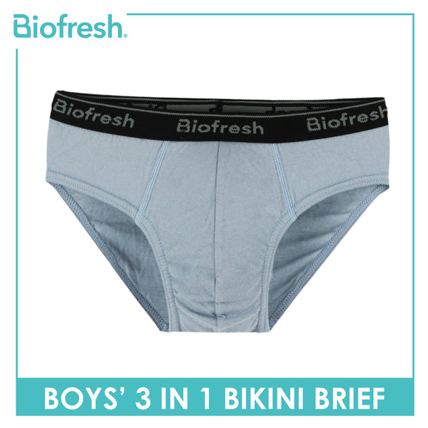 Biofresh Boys' Antimicrobial Cotton Bikini Brief 3 pieces in a pack UCBCG21