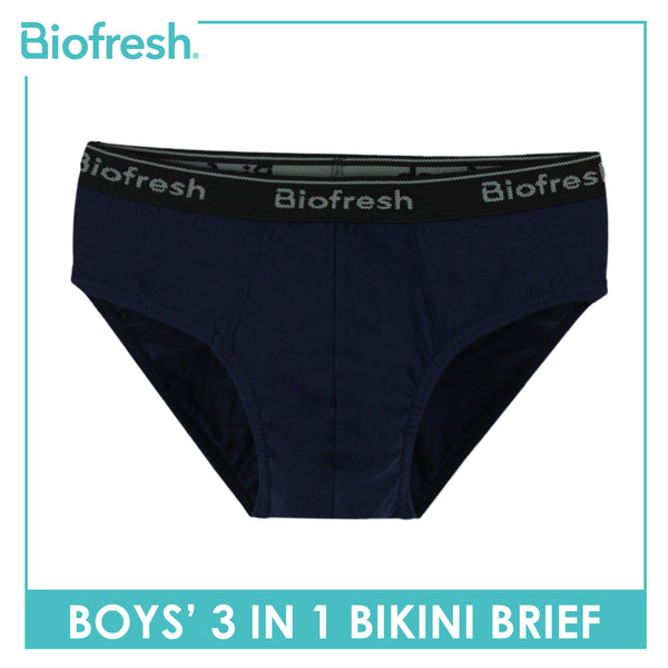 Biofresh Boys' Antimicrobial Cotton Bikini Brief 3 pieces in a pack UCBCG21
