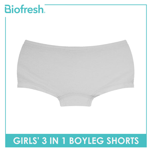 Biofresh Girls' Antimicrobial Boyleg Shorts 3 pieces in a pack UGPBG1