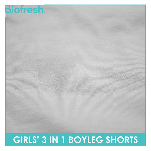 Biofresh Girls' Antimicrobial Boyleg Shorts 3 pieces in a pack UGPBG1