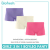 Biofresh Girls’ Antimicrobial Cotton Boyleg Panty 3 pieces in a pack UGPBG2