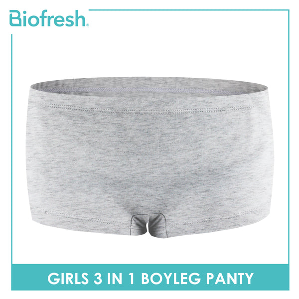 Biofresh Children's Antimicrobial Cotton Boyleg Panty 3 pieces in a pack UGPBG3