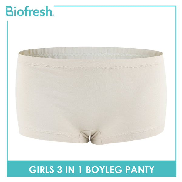Biofresh Children's Antimicrobial Cotton Boyleg Panty 3 pieces in a pack UGPBG3