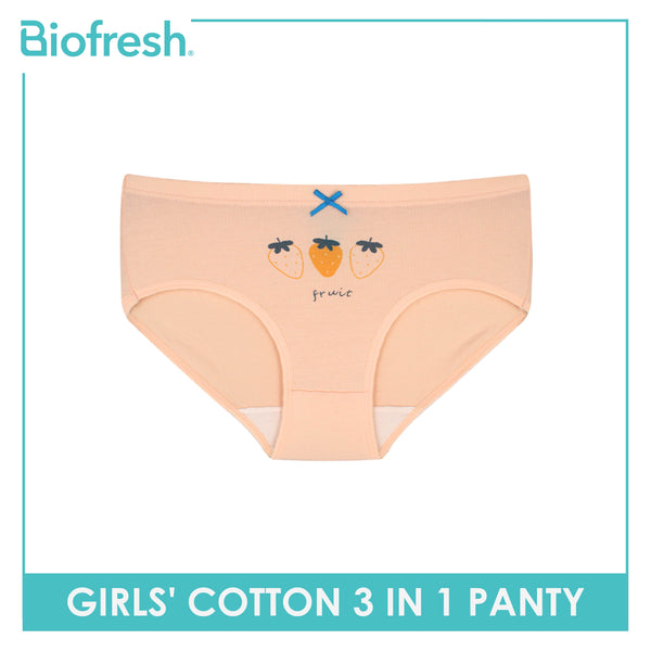 Biofresh Girls' Antimicrobial Cotton Panty 3 pieces in a pack UGPKG3102