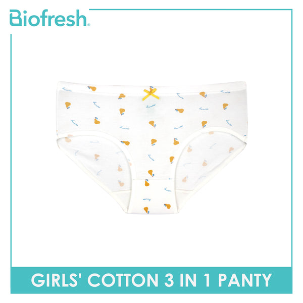 Biofresh Girls' Antimicrobial Cotton Panty 3 pieces in a pack UGPKG3102