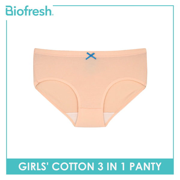 Biofresh Girls' Antimicrobial Cotton Panty 3 pieces in a pack UGPKG3102