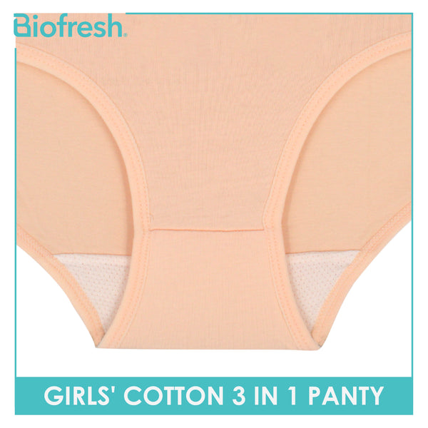 Biofresh Girls' Antimicrobial Cotton Panty 3 pieces in a pack UGPKG3102