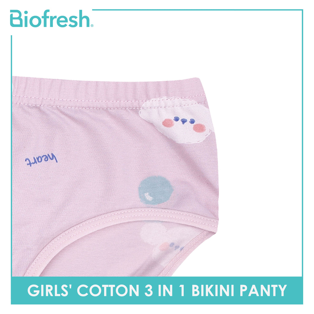 Biofresh Kids Girls' Antimicrobial Panty 3 Pieces In A Pack UGPQ