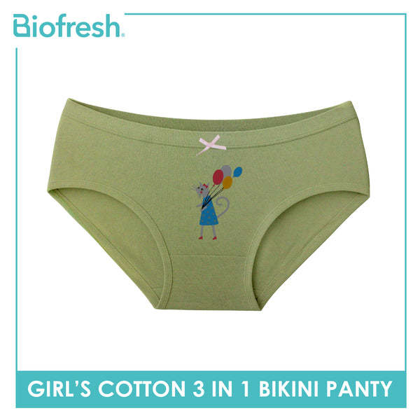 Biofresh Girls’ Antimicrobial Cotton Bikini Panty 3 pieces in a pack UGPKG521