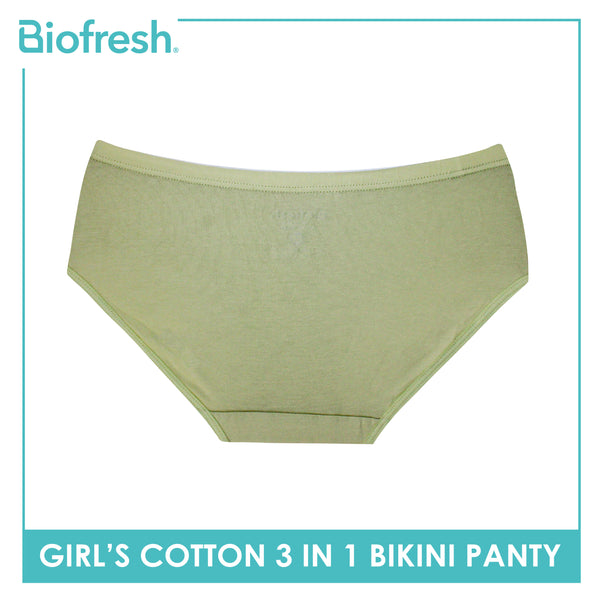 Biofresh Girls’ Antimicrobial Cotton Bikini Panty 3 pieces in a pack UGPKG521
