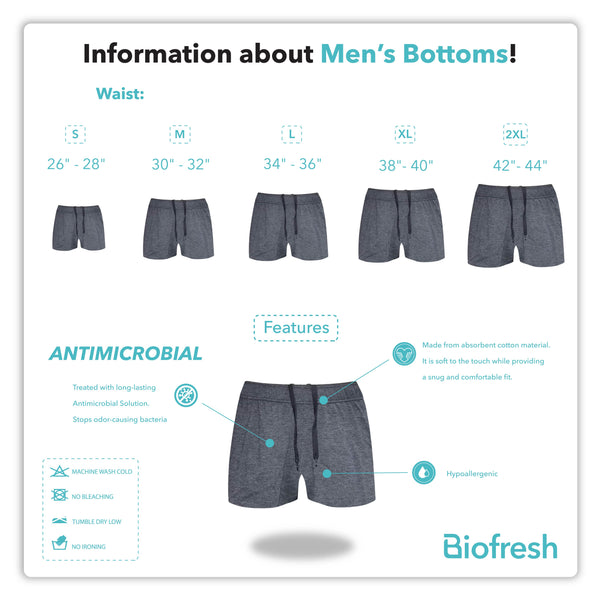 Biofresh Men's Antimicrobial Casual Shorts 1 piece UMBX3401