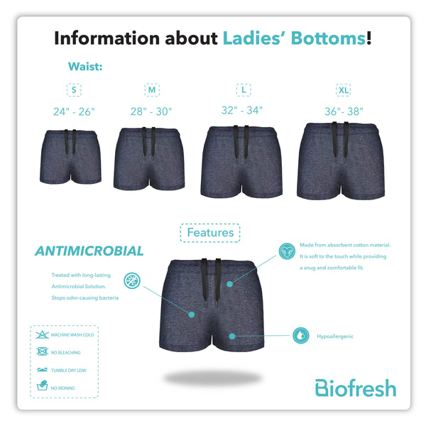 Biofresh Ladies’ Antimicrobial Gym Shorts 1 piece ULBX0401