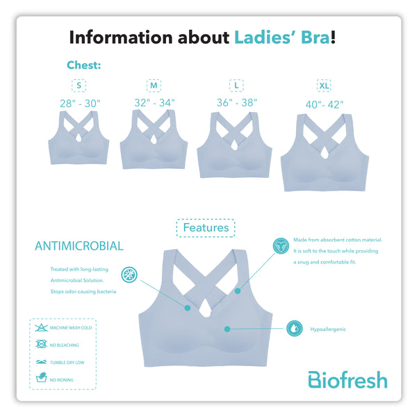 Biofresh Ladies' Antimicrobial Seamless Bra 1 piece ULBR4201