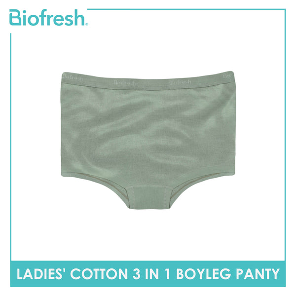 Biofresh Ladies' Antimicrobial Cotton Boyleg Panty 3 pieces in a pack ULPBG15
