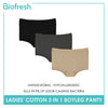 Biofresh Ladies' Antimicrobial Cotton Boyleg Panty 3 pieces in a pack ULPBG16