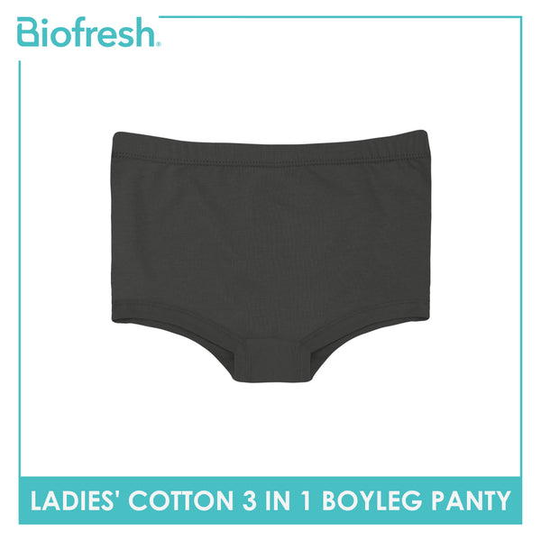 Biofresh Ladies' Antimicrobial Cotton Boyleg Panty 3 pieces in a pack ULPBG16
