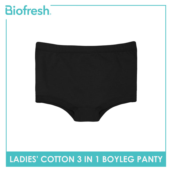 Biofresh Ladies' Antimicrobial Cotton Boyleg Panty 3 pieces in a pack ULPBG16
